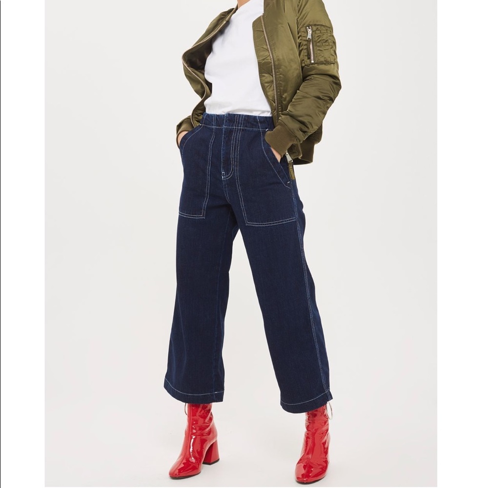 TOPSHOP Moto Wide Leg Jeans